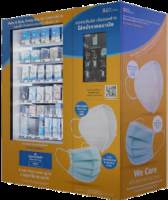 Mesin penjual PPE yang menjual masker wajah dan produk lain selama pandemi.